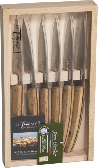 Jean Dubost Laguiole Messer - Tölgyfa 6 darabos Konyhakés készlet Jean Dubost Laguiole Messer - Tölgyfa 6 darabos Konyhakés készlet