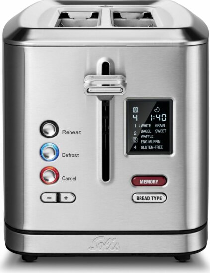 Solis SO212 Flex-Toaster 8004 Két szeletes Kenyérpirító Zsemletartóval - Ezüst