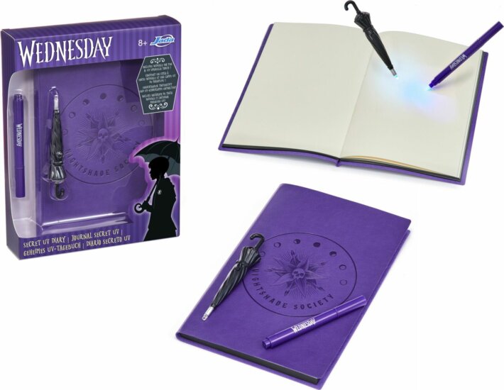 Dickie Wednesday Titkos napló Mágikus UV tollal - Lila Dickie Wednesday Titkos napló Mágikus UV tollal - Lila