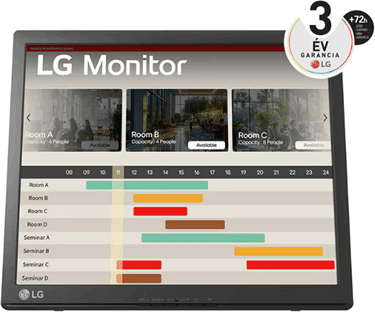 LG 17" 17BR30T-B HD TN Touch Monitor - Fekete