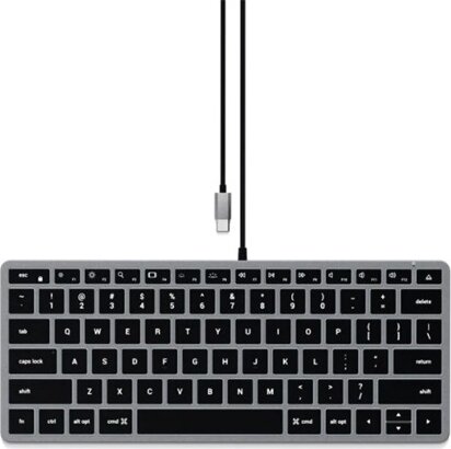 Satechi ST-UCSW1M Slim W1 USB C Vezetékes Billentyűzet - Angol (US) - Szürke