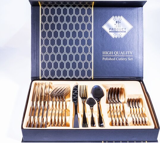 IRIS KT-253 Konyhai evőeszköz készlet (24 részes) - Ezüst