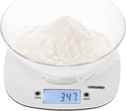 Mesko MS3179w Digitális konyhai mérleg tállal - Fehér
