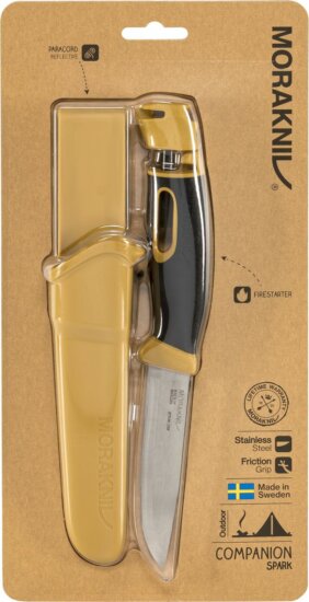 Morakniv Companion Spark Túrakés 223mm + Tűzgyújtó - Sárga Morakniv Companion Spark Túrakés 223mm + Tűzgyújtó - Sárga