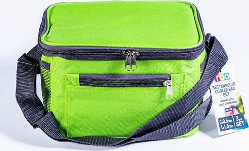 TOO CB-300 Hűtőtáska és ételhordó téglalap alakú ételtartóval - Zöld