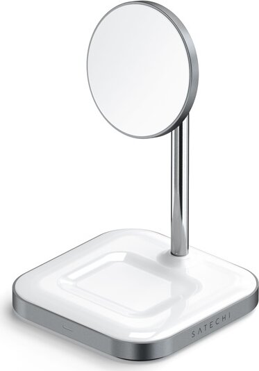Satechi ST-WMCS2M 2in1 Wireless Mágneses Töltőállomás - Fehér