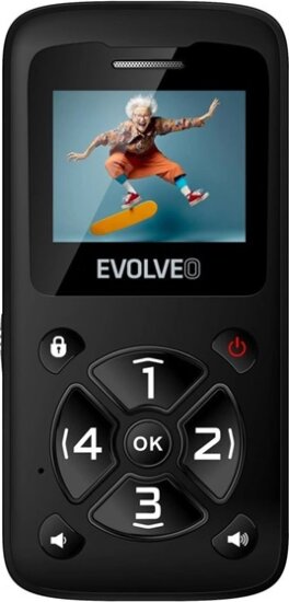 Evolveo EasyPhone ID Mobiltelefon - Fekete