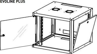 Legrand 19" Fali Rack Szekrény 16U 600x450mm - Fekete