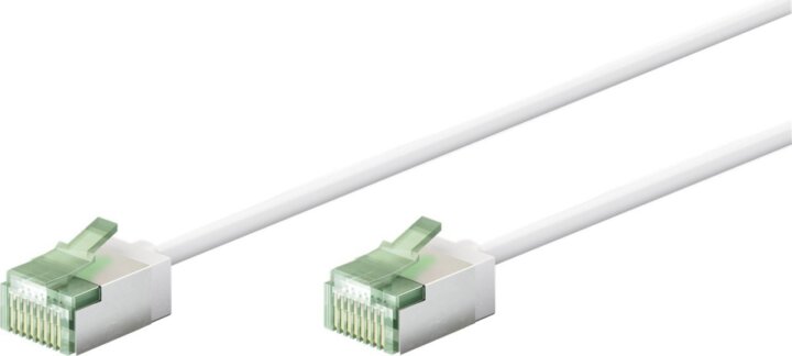 goobay Ultraflexibles U/FTP Cat 8.1 RJ45 Slim Patch kábel 1m - Fehér