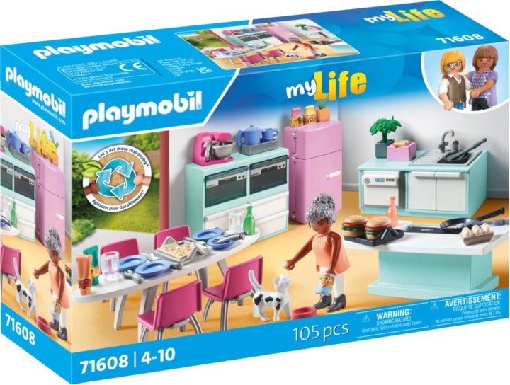 Playmobil 71608 my Life - Konyha étkezővel és macskával