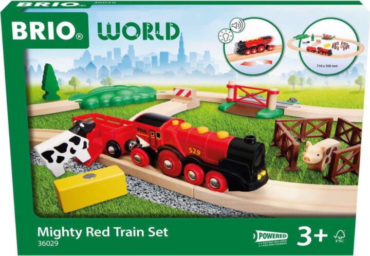 BRIO World Rote Lola Fa Elektromos Vonatpálya készlet
