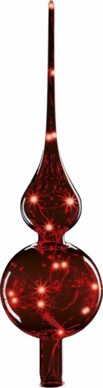 Krinner Lumix Tree Topper LED Dekoráció csúcsdísz - Piros