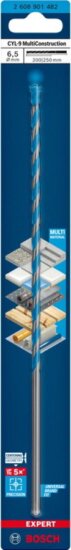Bosch Ø 6,5 x 200/250mm CYL-9 Hengeres Univerzális fúrószár Bosch Ø 6,5 x 200/250mm CYL-9 Hengeres Univerzális fúrószár