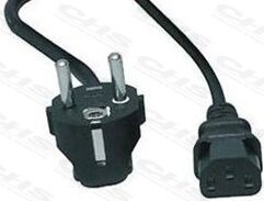 Wiretek 2600-3516 220V Hálózati tápkábel C13 1.8m - Fekete