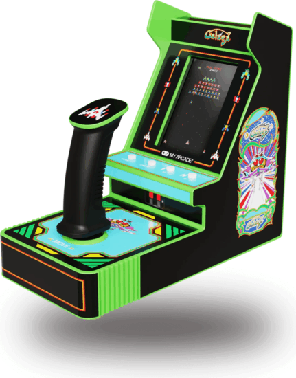 My Arcade Galaga Joystick Player 3.2" Hordozható Retro Játékkonzol - Fekete/Zöld My Arcade Galaga Joystick Player 3.2" Hordozható Retro Játékkonzol - Fekete/Zöld