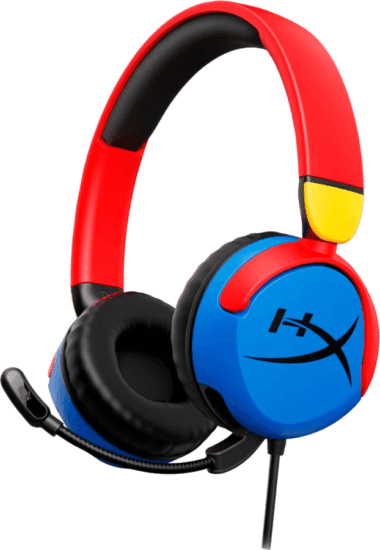 HP HyperX 7G8F3AA Cloud Mini Bluetooth Gaming Fejhallgató Headset - Piros / Kék HP HyperX 7G8F3AA Cloud Mini Bluetooth Gaming Fejhallgató Headset - Piros / Kék