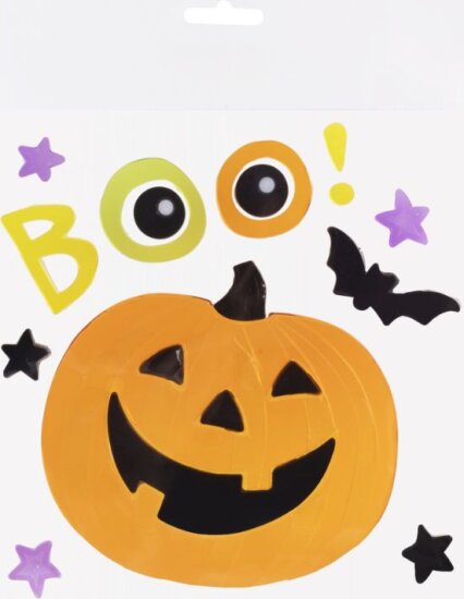 Andel Prerov Boo! Vigyorgó Halloween tök ablakzselé szett Halloween Dekoráció