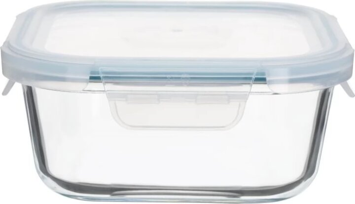 TOO KT-86 Hőálló Üveg téglalap alakú ételtároló csatolható műanyag tetővel 0,52L - Átlátszó