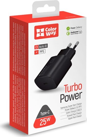Colorway USB-C Hálózati Töltő Adapter 25W - Fekete Colorway USB-C Hálózati Töltő Adapter 25W - Fekete