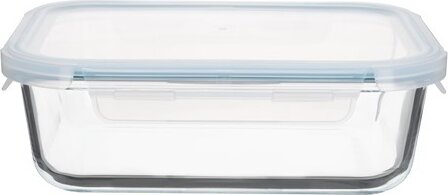 TOO KT-84 Hőálló Üveg téglalap alakú ételtároló csatolható műanyag tetővel 1.52L - Átlátszó