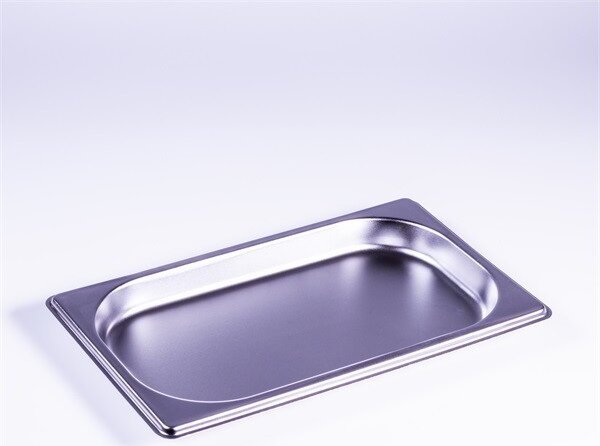 TOO KT-348 GN Rozsdamentes acél 1/4-es tálaló edény 20mm mély - Szürke