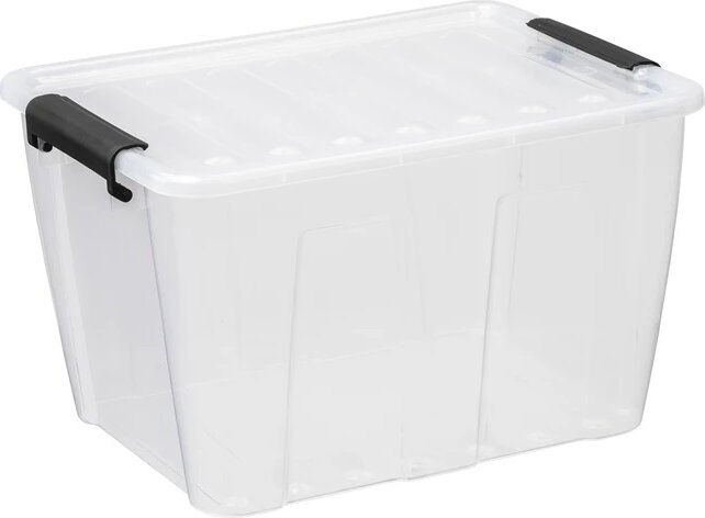 Iris Home Box Műanyag Tárolódoboz zárható tetővel 15L - Átlátszó