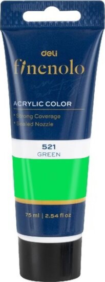 Deli Finenolo 521 Green Akrilfesték 75ml - Világoszöld
