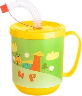 Iris Funny Műanyag gyerek Bögre tetővel szívószállal 350ml - Többféle