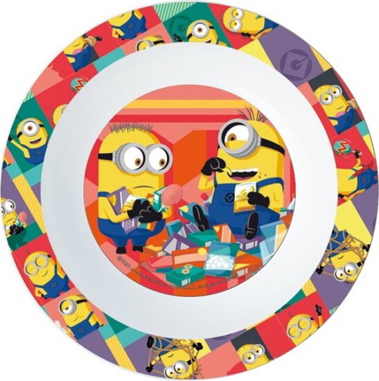 Iris Gru Disney Műanyag mikrózható gyerek mélytányér - 18 cm