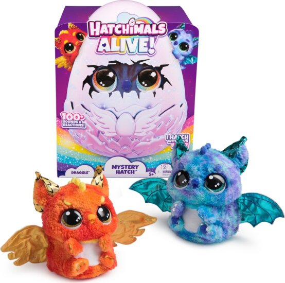Spin Master Hatchimals Alive Meglepetés tojás Draggle Interaktív Plüss játék