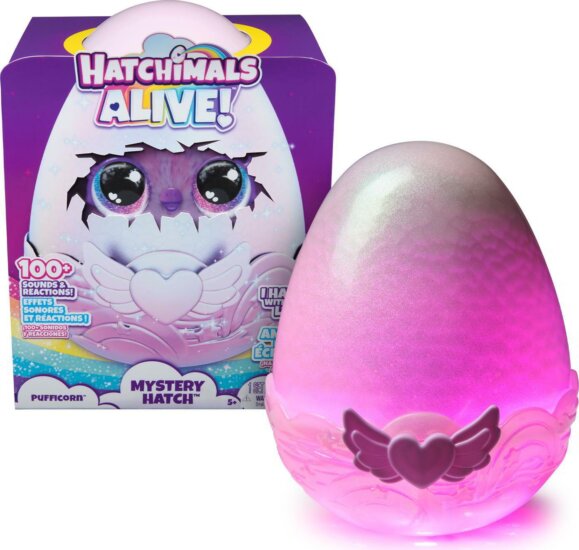 Spin Master Hatchimals Alive Meglepetés tojás Pufficorn Interaktív Plüss játék