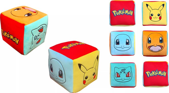 Halantex Pokémon Arcok kocka Díszpárna 25 x 25 x 25 cm Halantex Pokémon Arcok kocka Díszpárna 25 x 25 x 25 cm