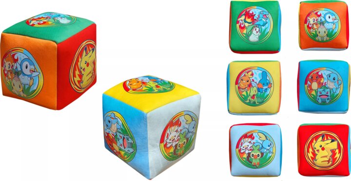 Halantex Pokémon Karakterek kocka Díszpárna 25 x 25 x 25 cm Halantex Pokémon Karakterek kocka Díszpárna 25 x 25 x 25 cm