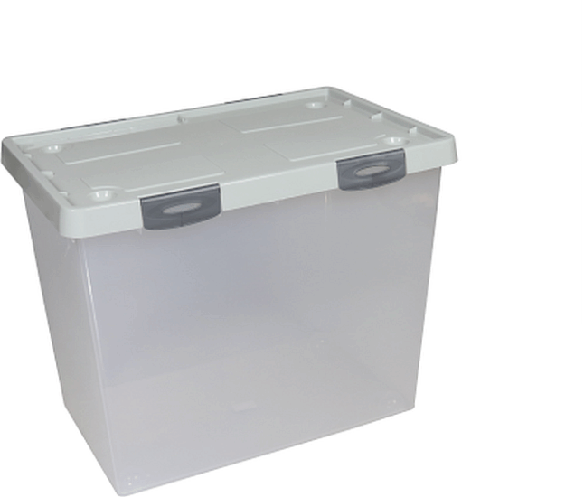 Flair Big Box Műanyag Tárolódoboz 75L - Világosszürke
