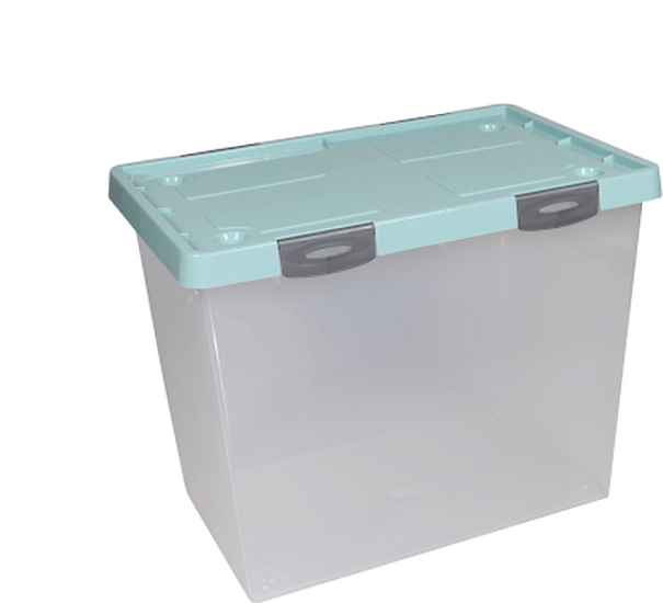 Flair Big Box Műanyag Tárolódoboz 75L - Zöldeskék