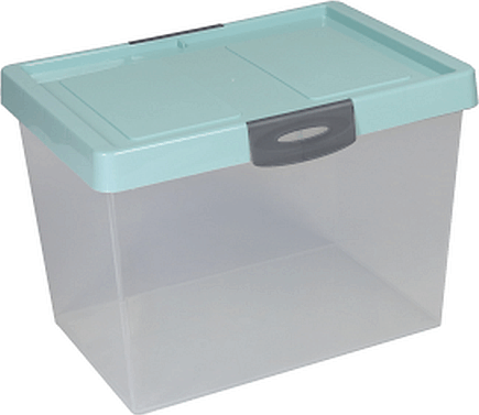 Flair Big Box Műanyag Tárolódoboz 25L - Zöldeskék