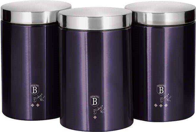 Berlinger Haus BH/6827 Fém ételtároló 3 darabos készlet 0,8L / 1,2L / 1,6L - Lila