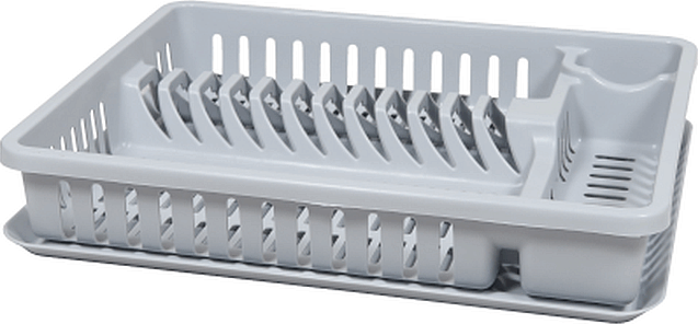 Flair 80000 Műanyag edényszárító 42 x 30 x 14 cm - Világosszürke