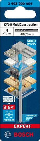 Bosch Ø 4,0 x 45/75mm Expert CYL-9 Hengeres Univerzális fúrószár