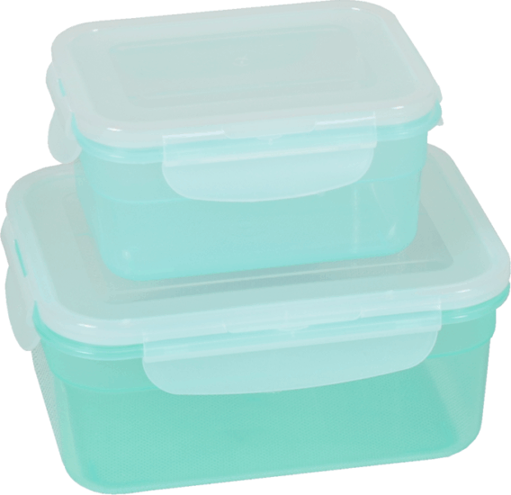 Flair Click&Fresh Műanyag ételtároló készlet 1,1L/0,5L (2 db) - Smaragdzöld