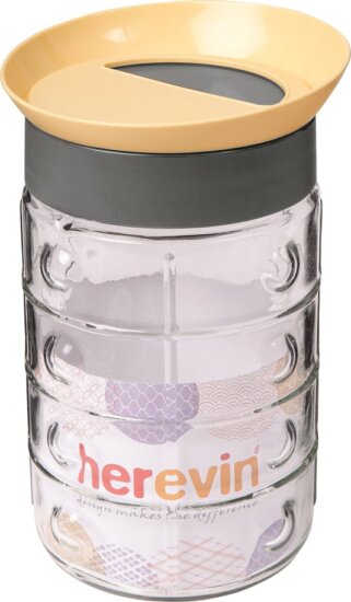 Iris Sand Üveg Fűszertartó 1350ml - Fekete / Homok szín