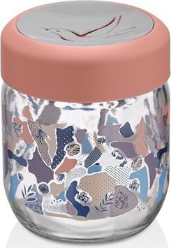 Iris HN-1445 Valletta Üveg Fűszertartó 425ml - Rózsaszín / Kék