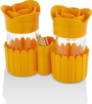 Iris HN-1119 Rose Üveg Fűszerszóró szett tartóval 2x67ml - Piros / Lila / Zöld / Sárga