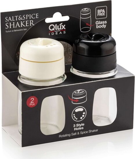 Iris C-00201 Star Üveg Fűszerszóró szett 2x200ml - Fekete / Elefántcsont