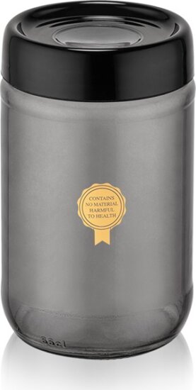 Iris C-00360 Black Pearl Üveg ételtároló edény 0,66L - Fekete