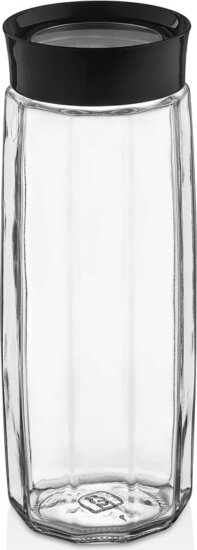 Iris C-00397 Visible Polygon Üveg ételtároló edény 1,60L - Fekete / Elefántcsont