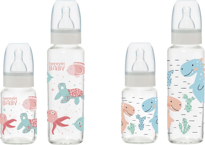 Iris Teknős és Dínó mintás Cumisüveg 2 darabos készlet - 125ml + 250ml