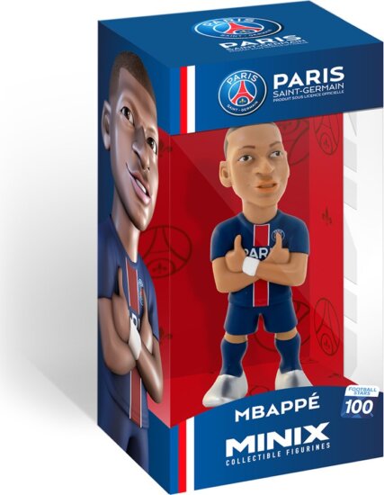 Minix 100 Football Stars - PSG Kylian Mbappe gyűjthető Focista figura 12cm