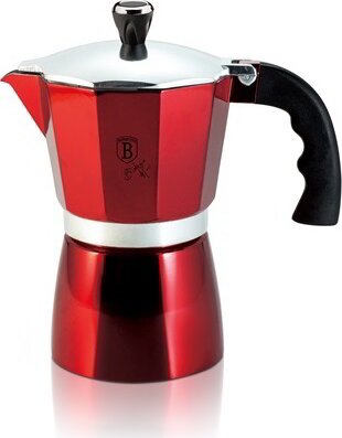 Berlinger Haus BH/8544NO-18 3 személyes Kotyogós kávéfőző - Metál burdundi vörös