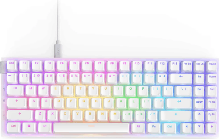 NZXT Function 2 MiniTKL (Optical Switch) Vezetékes Gaming Billentyűzet ENG - Fehér